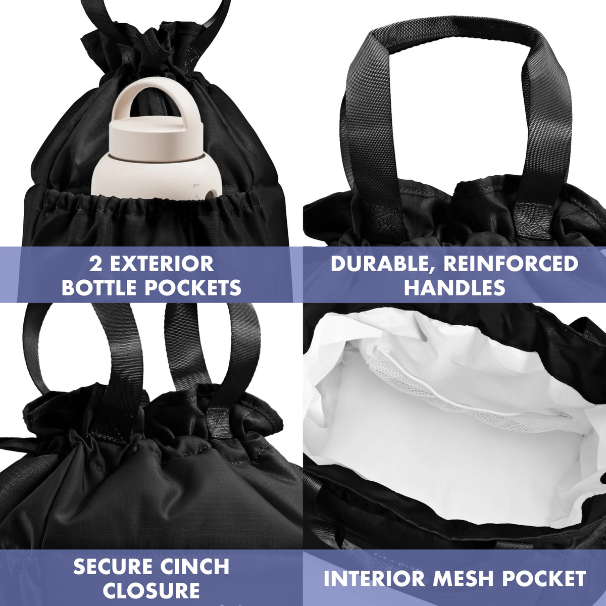 Tear-resistant ripstop exterior of Cromwell lunch bag