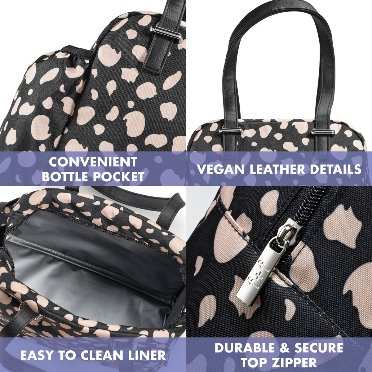 Fit & Fresh Laketown insulated lunch bag with bottle pocket helps keep beverages cool.