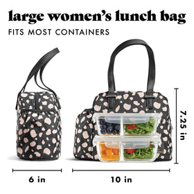 Fit & Fresh Laketown leakproof lining protects contents during commutes.