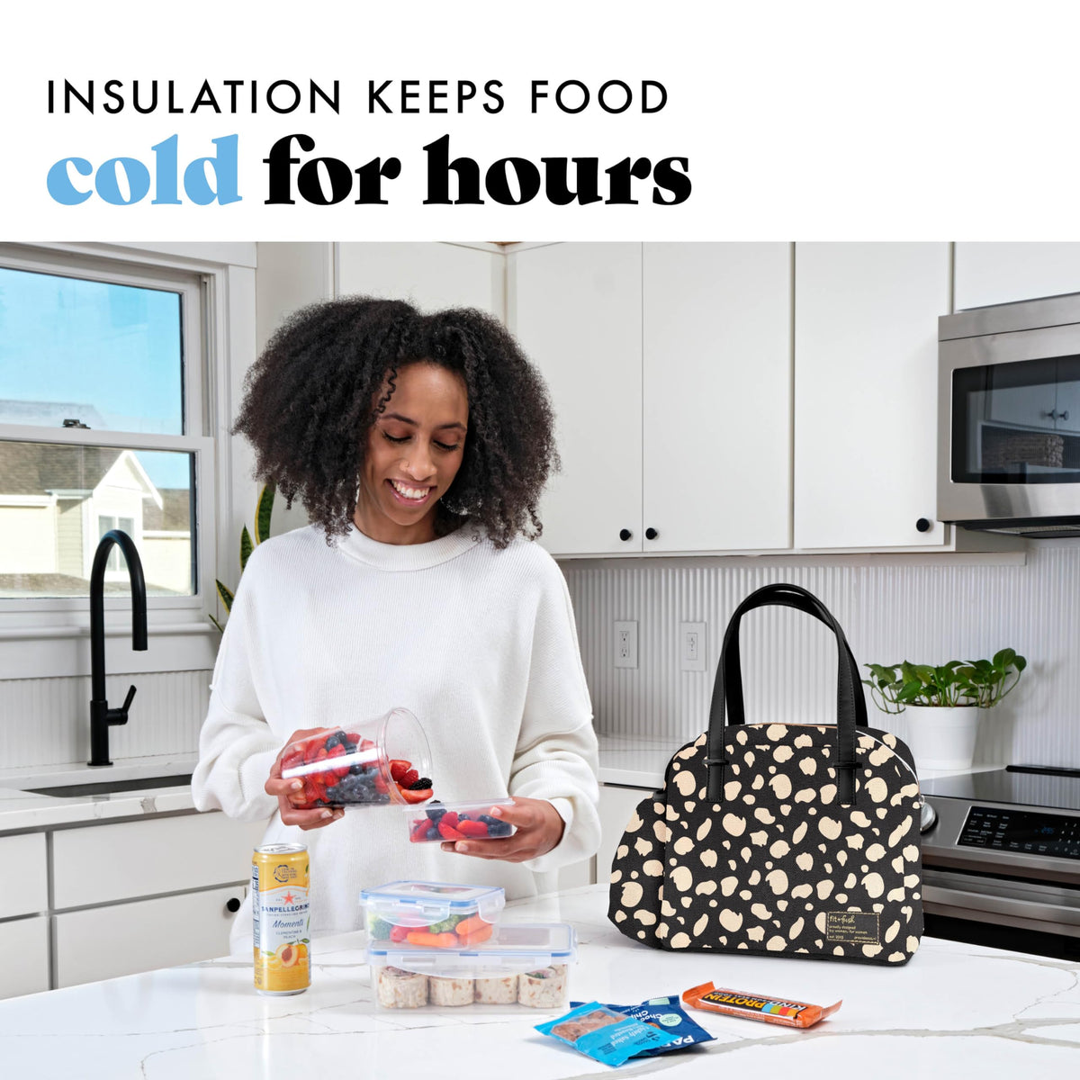 Fit & Fresh Laketown bag features stain-resistant fabric for daily use.