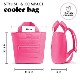 Mari padded backpack straps provide comfortable hands-free carrying on the go.