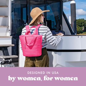 Soft-sided Mari cooler backpack blends style with practical portability.