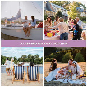 Durable, water- and UV-resistant exterior of Fit & Fresh Mari in bright cornflower