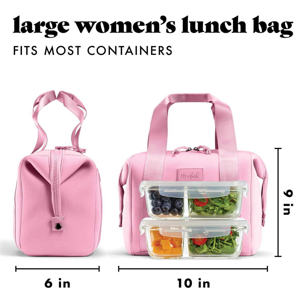 Fit & Fresh Remi bag on a desk showing organized meal prep in action
