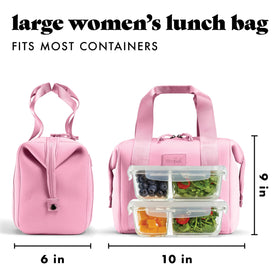 Fit & Fresh Remi bag on a desk showing organized meal prep in action