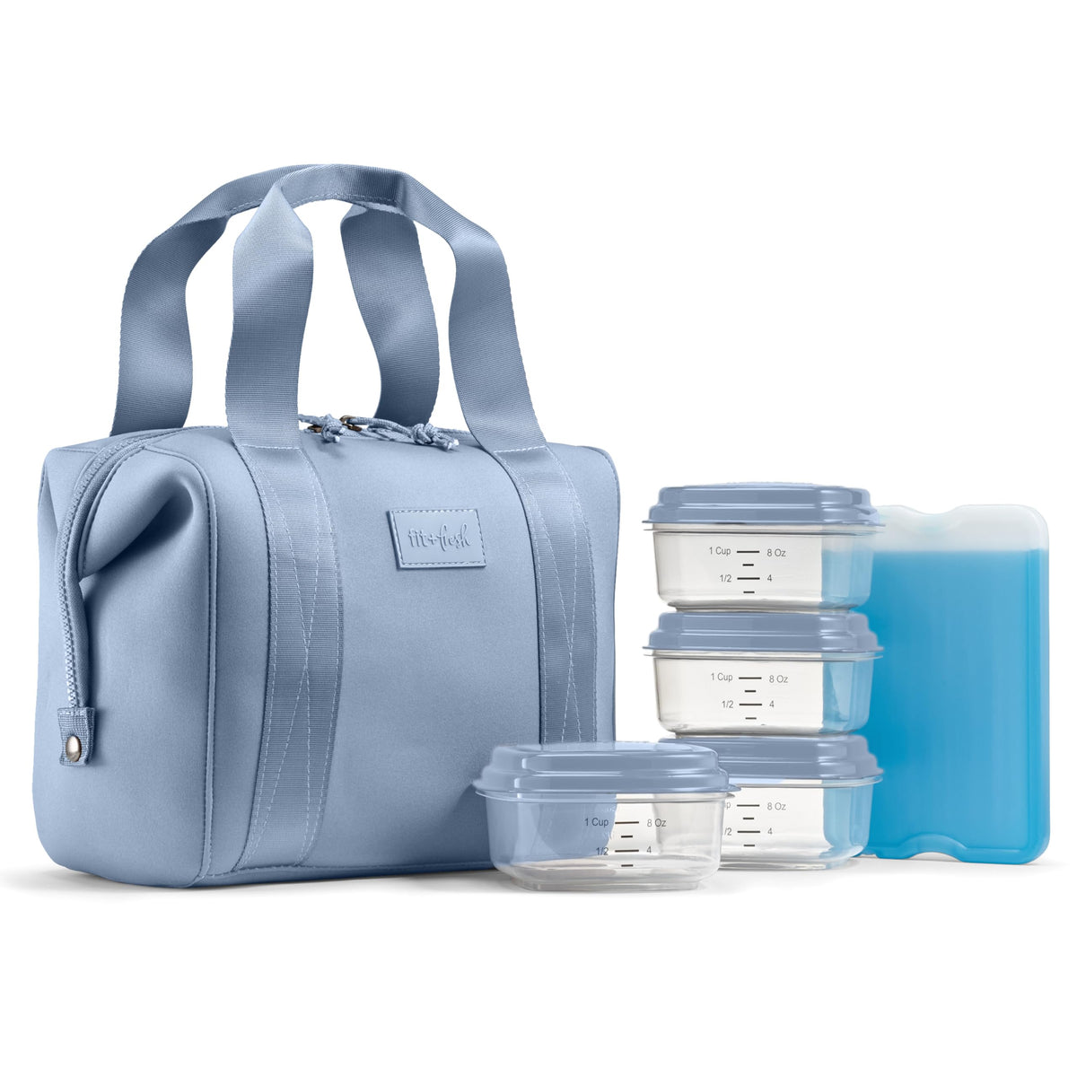 Fit & Fresh Remi front view: stylish neoprene lunch bag for daily meals.