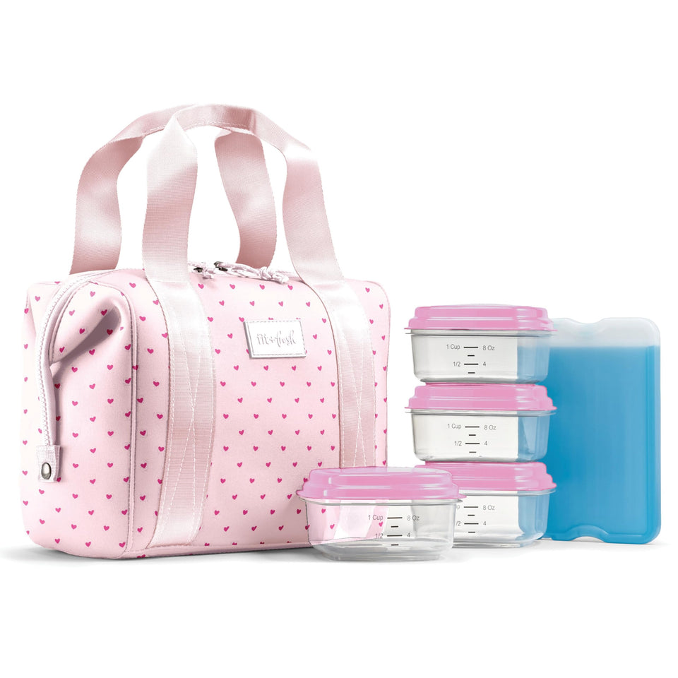 Fit & Fresh Remi lunch bag open top showing easy packing for on-the-go meals