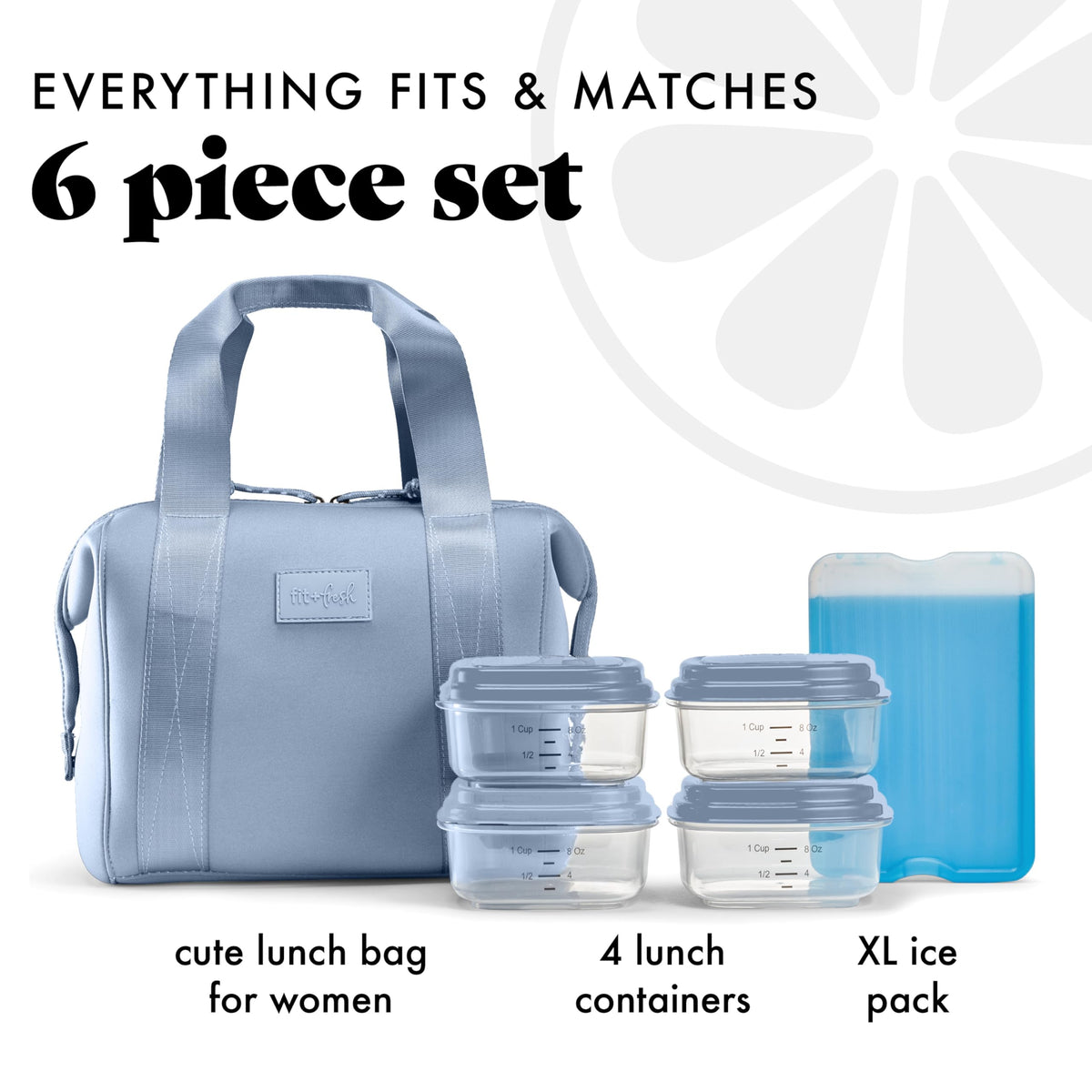 Remi lunch bag side-snaps expanded for extra room.