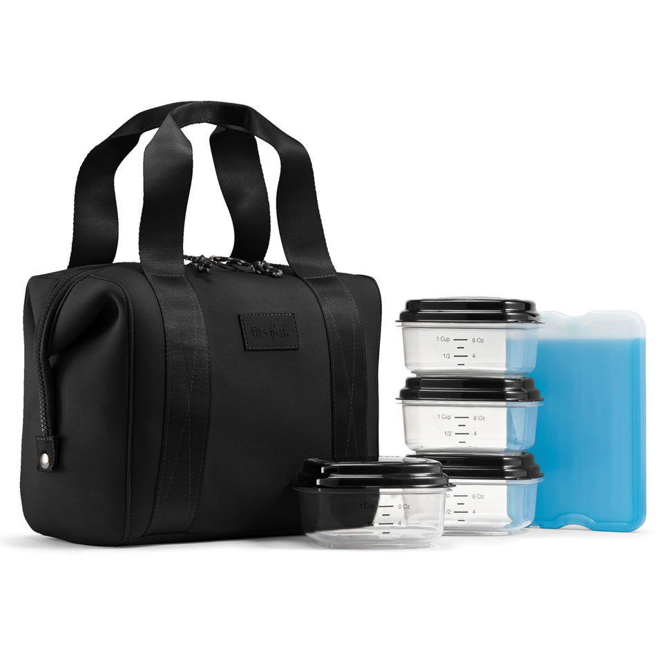 Fit & Fresh Remi lunch bag with side snaps expands for extra space