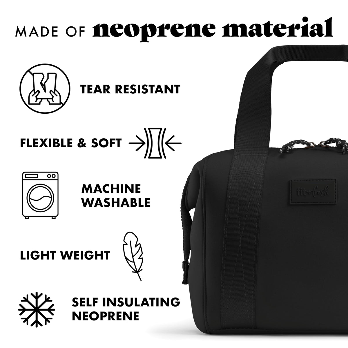 Remi lunch bag with XL slim ice pack keeps meals cool