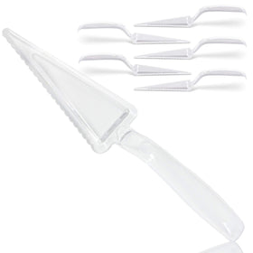 Fit Meal Prep 10 inch clear pie server ready for effortless dessert serving