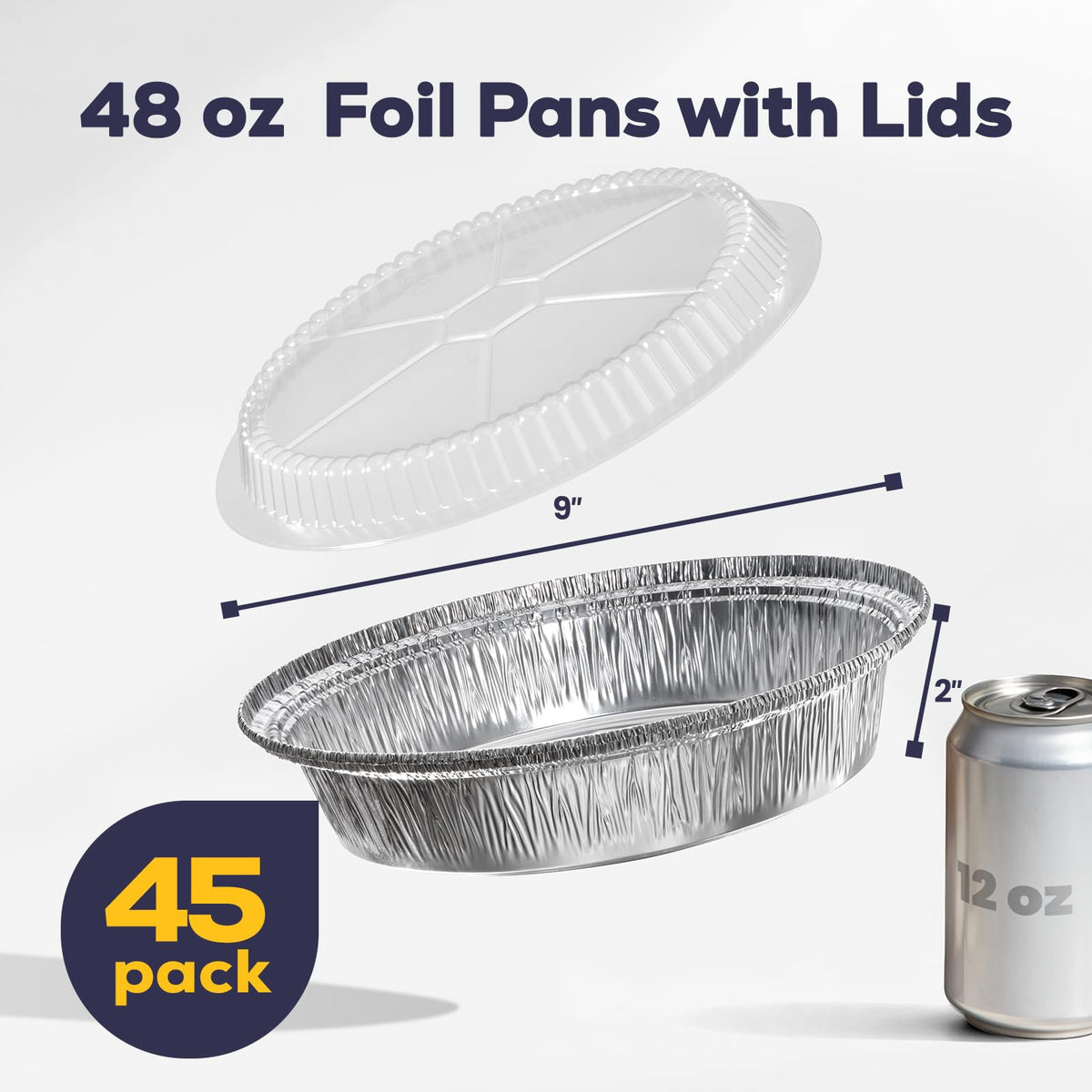 Fit Meal Prep 45-pack round pans ready for catering and takeout storage