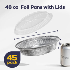 Fit Meal Prep 45-pack round pans ready for catering and takeout storage