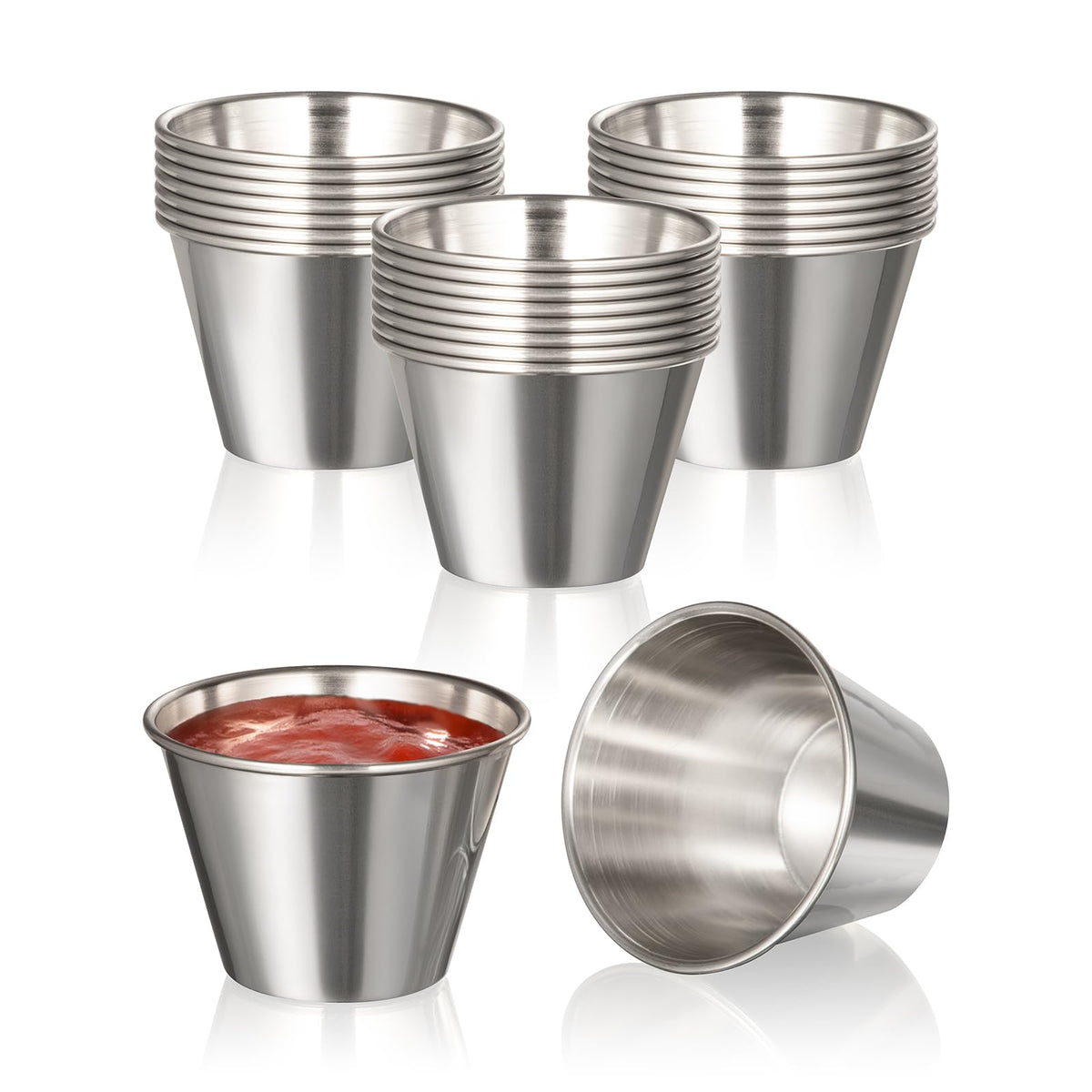 Fit Meal Prep dipping cups table service for sauces and dressings, reusable and safe.