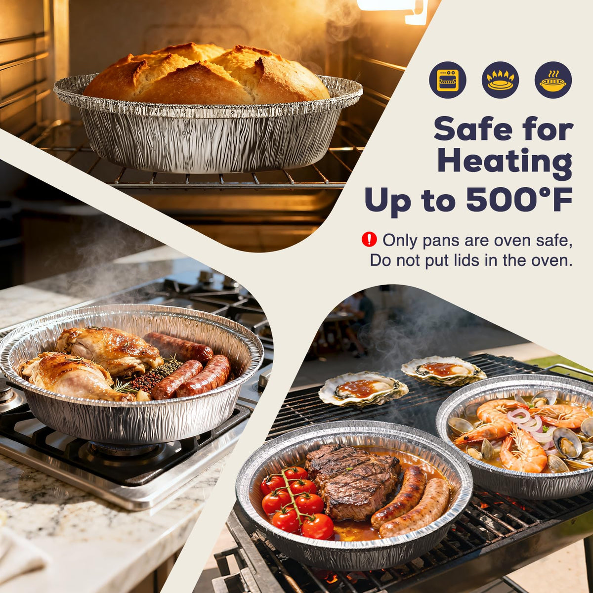 Fit Meal Prep freezer and oven safe foil pan suitable for versatile use.