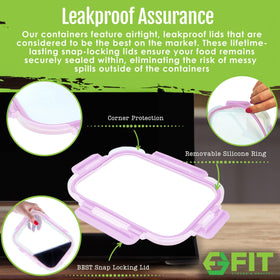 FIT Strong & Healthy airtight lid with silicone ring for leak prevention