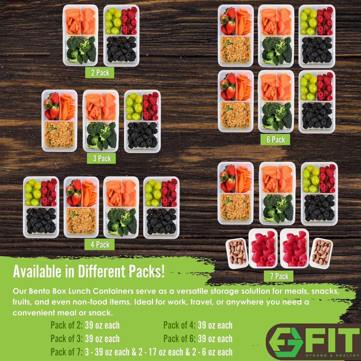FIT Strong Healthy bento box microwave safe design for quick reheats at work.
