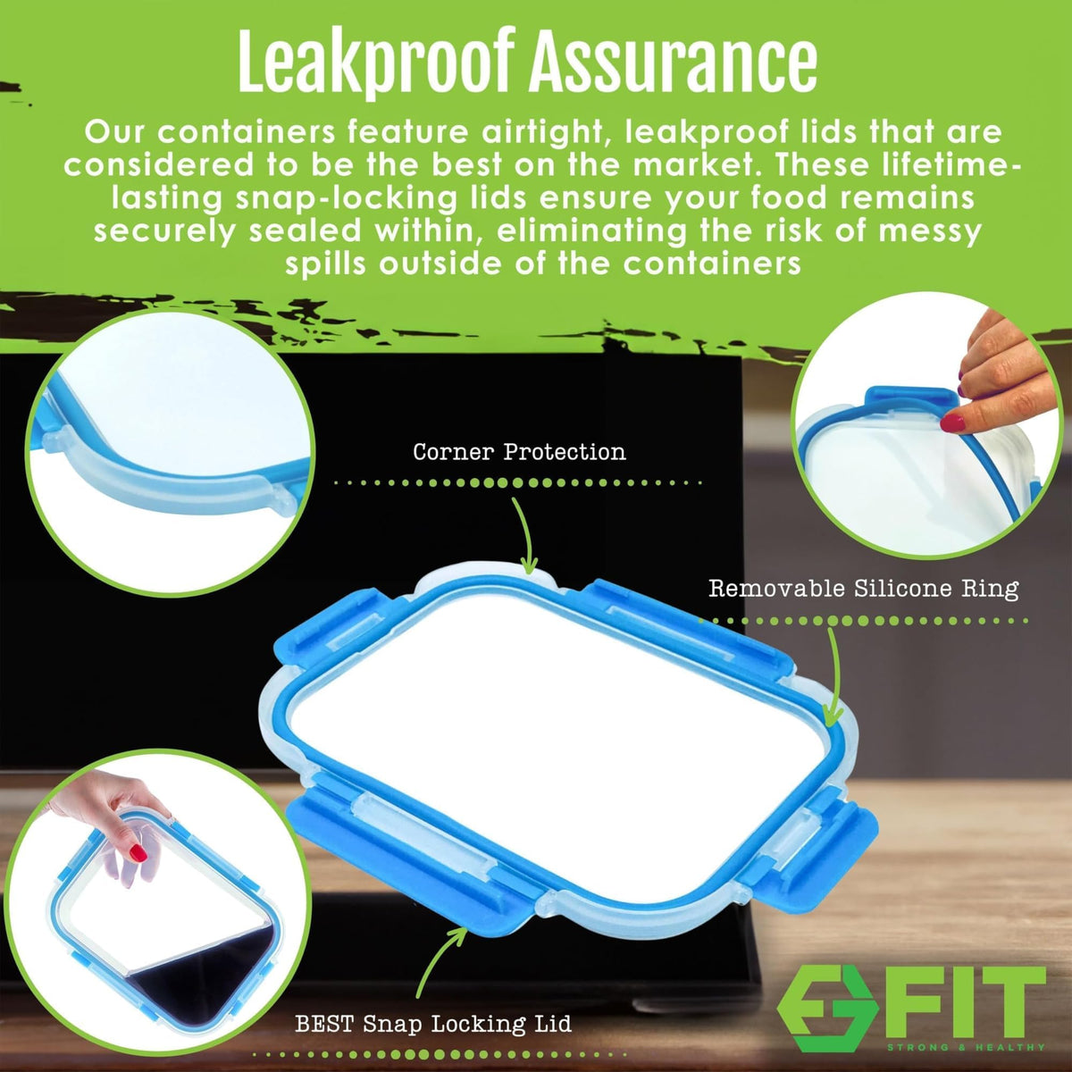 Durable borosilicate glass construction from FIT Strong & Healthy