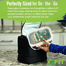 Dishwasher-safe glass meal prep containers for easy cleanup