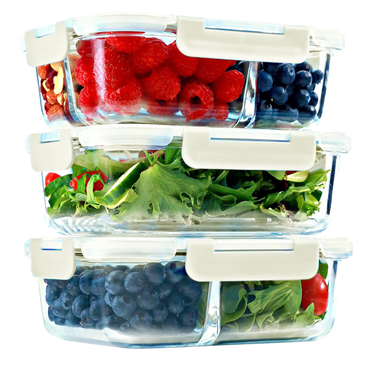 FIT Strong & Healthy glass meal container 1-compartment for simple portion control