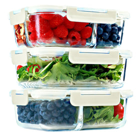 FIT Strong & Healthy glass meal container 1-compartment for simple portion control