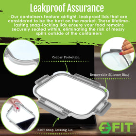 FIT Strong & Healthy stackable design saves fridge and cabinet space