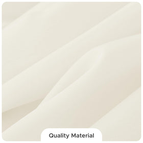 Fitable ivory 8-pack rectangle tablecloth featuring easy-care maintenance