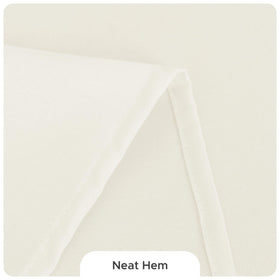 Fitable ivory 8-pack rectangle tablecloth supports fast cleanup after events