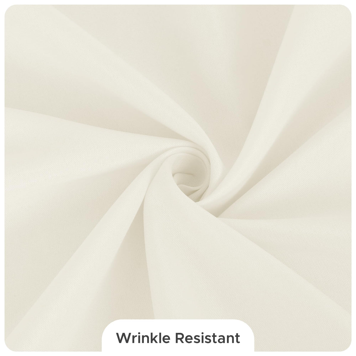 Fitable ivory 8-pack rectangle tablecloth fits multiple tables with 70x120 size