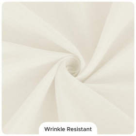 Fitable ivory 8-pack rectangle tablecloth fits multiple tables with 70x120 size