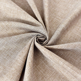 Fitable faux linen tablecloth machine washable feature for quick cleanup.