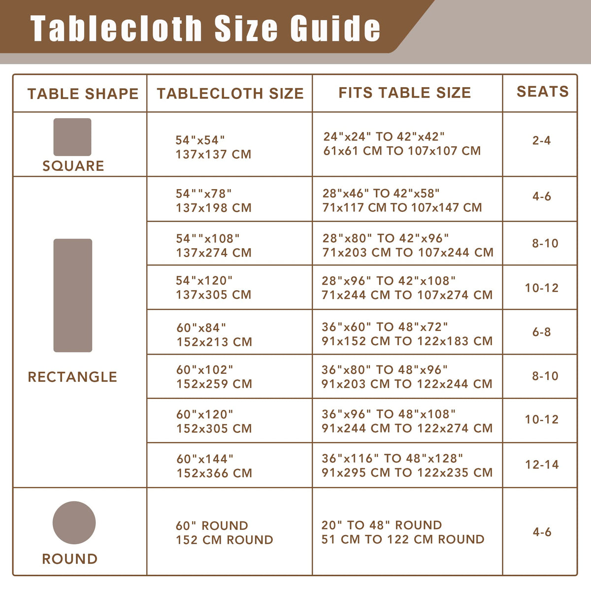 Fitable Nature wrinkle-resistant tablecloth for easy care and lasting crispness