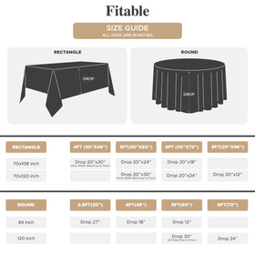 Fitable outdoor wedding tablecloth highlights outdoor application and elegant presentation