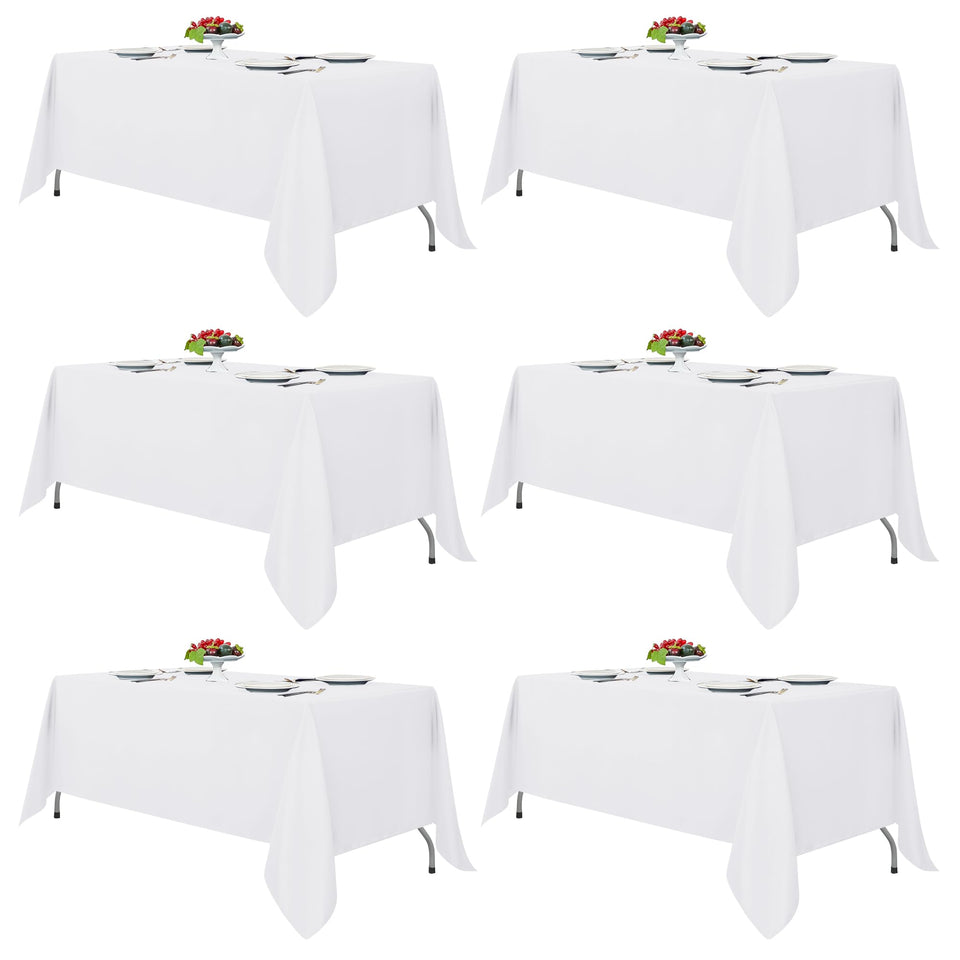 Fitable white rectangle tablecloth 70x120 packaging, ready for events.