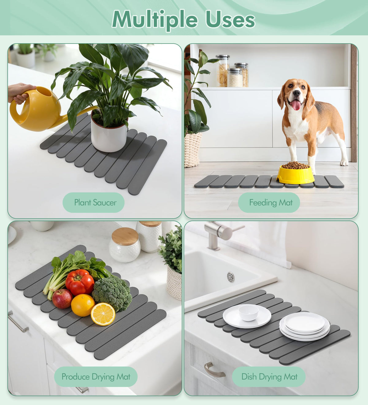 Fitnice roll-up drying mat stored in cabinet for compact storage.