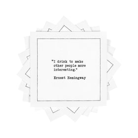 Five Star Napkins close-up shows humor quotes ideal for lively gatherings.