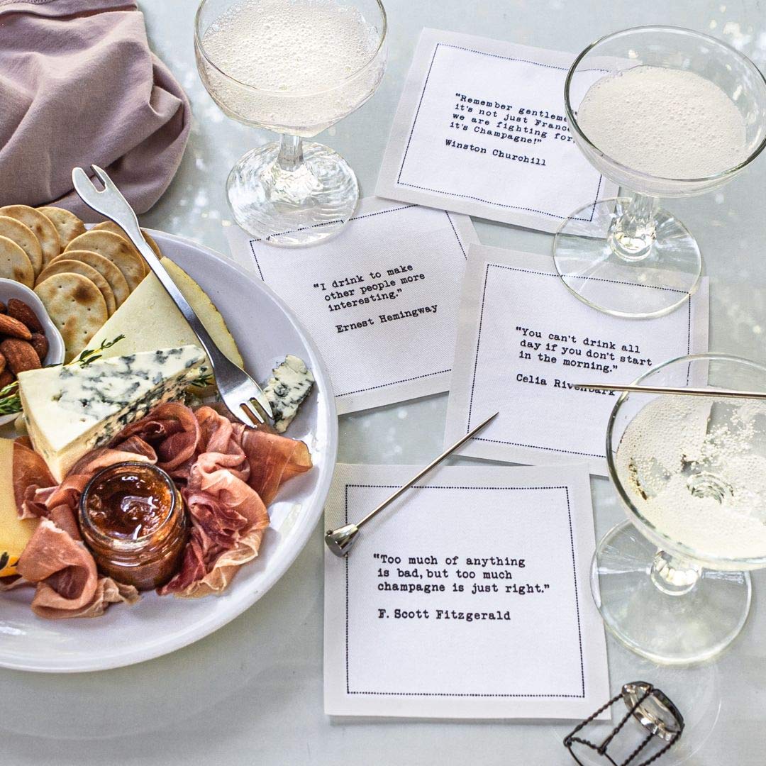 Five Star Napkins white cotton napkins stacked for elegant hosting.
