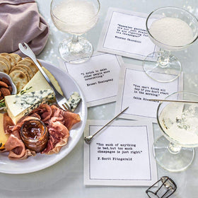 Five Star Napkins white cotton napkins stacked for elegant hosting.