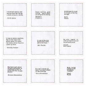 Five Star Napkins witty bar quotes on a table spark conversation.