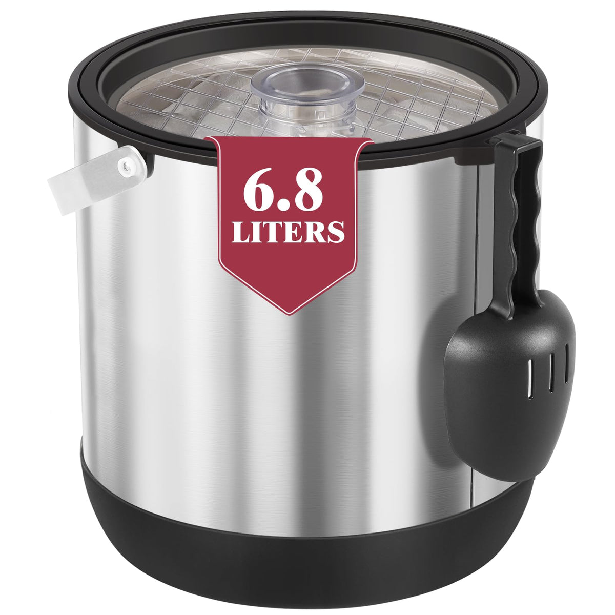 FiveHome 7QT insulated ice bucket close-up showing ample party ice capacity.