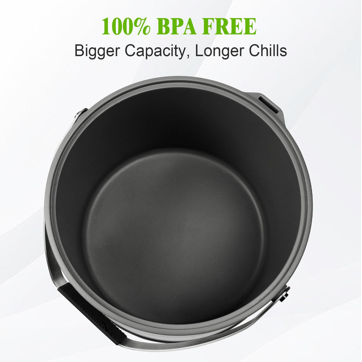 FiveHome silicone-handled ice bucket offers comfortable non-slip transport