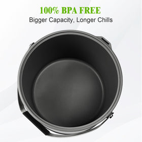 FiveHome silicone-handled ice bucket offers comfortable non-slip transport