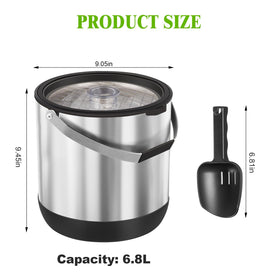 FiveHome silicone-handled bucket carried with ease.