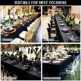 Fivenl washable polyester tablecloth resists stains and wrinkles for busy events