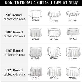 Fivenl bulk round tablecloth pack for seamless event preparation and reuse.