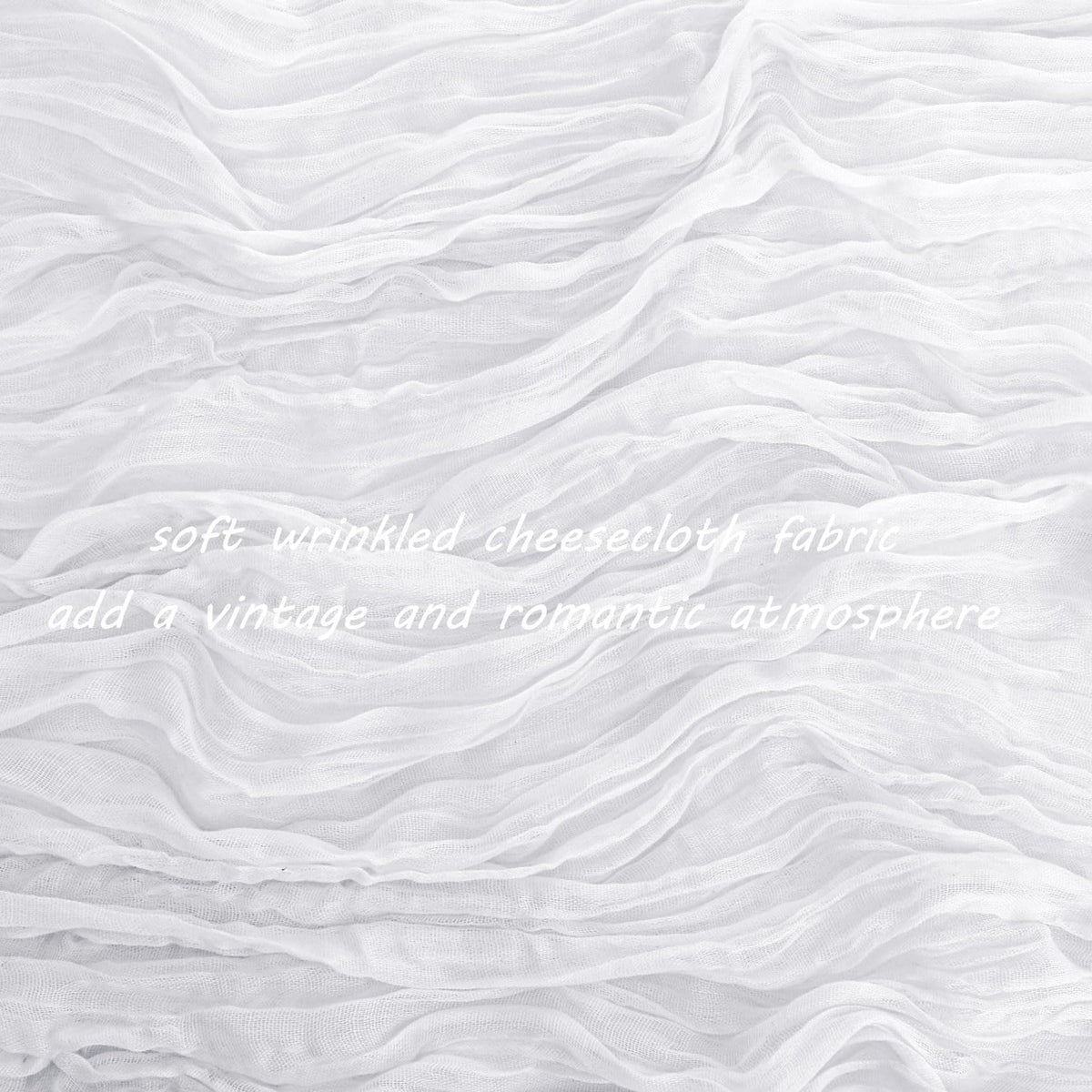 Fivenl cheesecloth runner draped across table for elegant banquet look