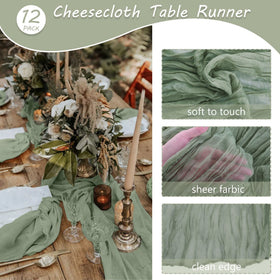 Fivenl long table décor provides generous coverage for banquet setups.