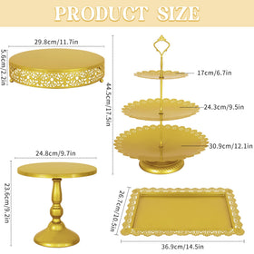 Fivenl rectangular serving tray in gold for party platters.