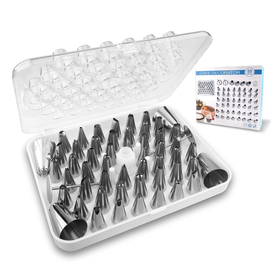FIVETAS cake decorating kit contents shown for easy beginner setup and practice