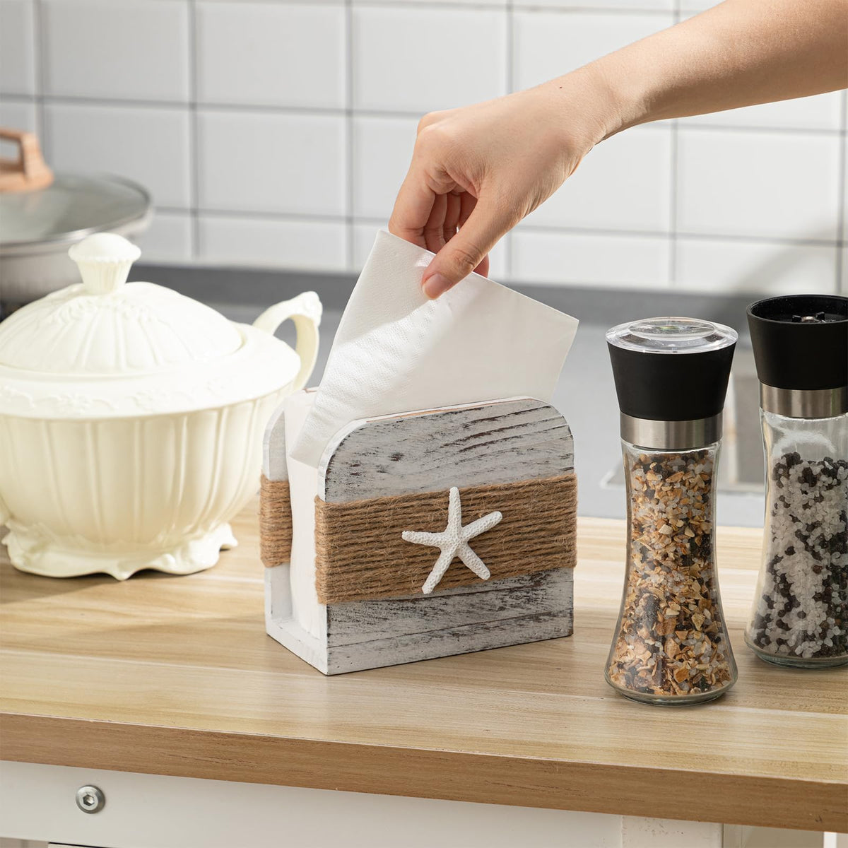 Fiwochic napkin holder outdoor picnic ready keeps napkins neat
